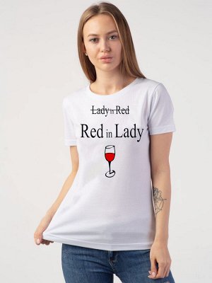 Футболка Red in Lady  / Белая