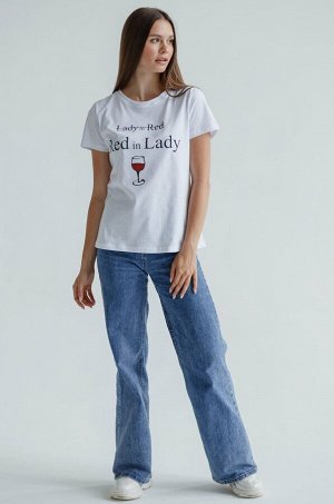 Футболка Red in Lady  / Белая