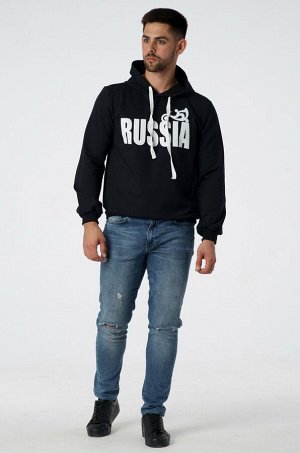Толстовка мужская  Russia / Черная