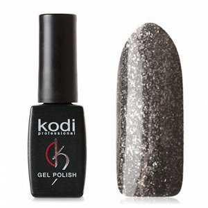 Kodi Гель-лак №211 на черной подложке, с серебристыми блестками и микроблестками, полупрозрачный (8ml) срок годн. до 05.2020