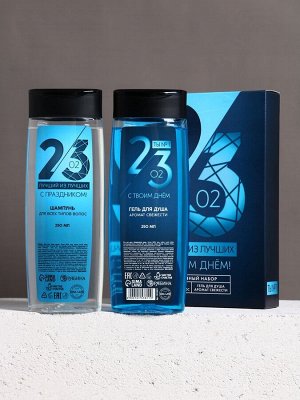 Подарочный набор «23 Февраля», гель для душа и шампунь для волос, 2x250 мл, HARD LINE