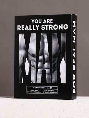 Подарочный набор REALY STRONG, гель для душа и шампунь для волос, 2x250 мл, HARD LINE