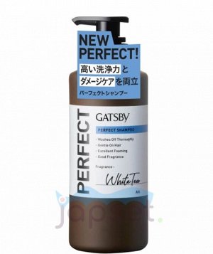 Мужской шампунь "Gatsby Perfect Shampoo" для двойной очистки кожи головы и удаления укладочных средств (аромат белого чая) 380 мл / 18