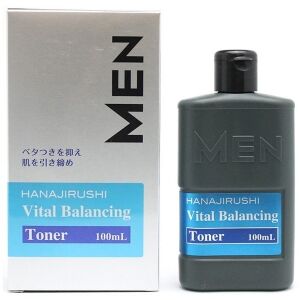 HANAJIRUSHI Vital Balancing Toner 100ml/ Мужской увлажняющий лосьон со скваленом, ментолом, камфорой и растительными экстрактами, 100 мл