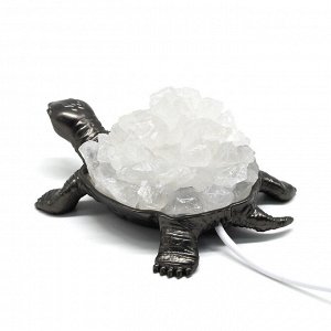 Ночник USB с горным хрусталем "Черепаха" цв.патина 115*84*45мм