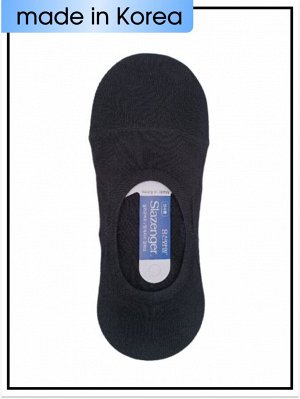 Slazenger Носки-следки черные с силиконовым держателем на пятке (унисекс), 1 пара 25-27 см
