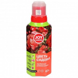 Удобрение Цветы Садовые, универсальное, минеральный, жидкость, 500 мл, Joy