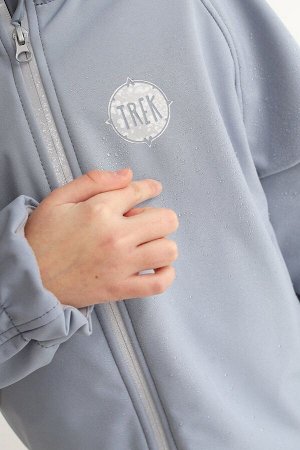 Куртка софтшелл Trek серо-голубой