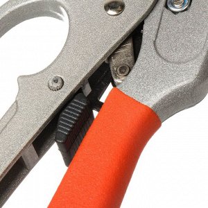 Секатор для срезки цветов, веток, молодых побегов, 205 мм, Инструм-Агро, Комфорт, с храповым механизмом, 010129