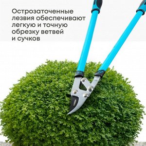 Сучкорез 750 мм, прямого реза, двухрычажный механизм, Grandy, рукоятка двухкомпонентная