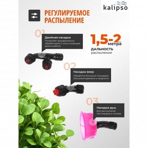 Опрыскиватель садовый работа от аккумулятора, Kalipso, 12 л, свинцово-кислотный, 8 А.ч, 12 В, пластик, ранцевый, телескопическая штанга, KF-12C-10