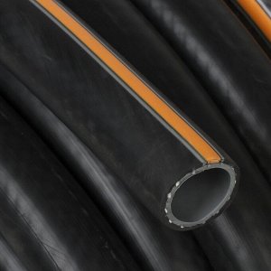 Шланг поливочный, 3/4 '', внутренний d19 мм, 5 атм, 25 м, 3 слоя, Клевер, ТЭП, черно-оранжевый