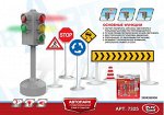 7325 набор дорожных знаков+светофор в пакете 24001