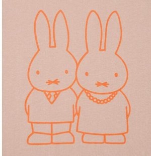 Женская футболка с короткими рукавами и принтом UT miffy Miffy 478978, Бежевый