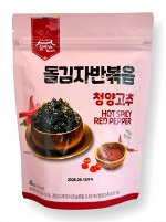 Морская капуста в хлопьях сушеная, обжаренная со вкусом острого перца Kim’s &amp; Lee’s family jaban seasoned seaweed snack hot spicy red pepper