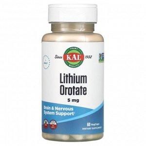 Литий KAL Lithium Orotate 5мг - 60 капс