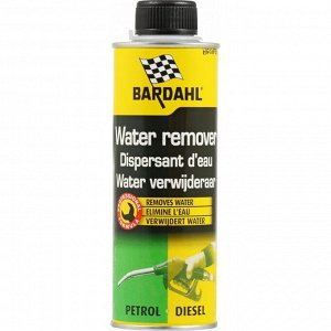 Нейтрализатор воды Bardahl Fuel Water Remover, присадка в топливо, для бензиновых и дизельных двигателей, бутылка 300мл, арт. 1082B