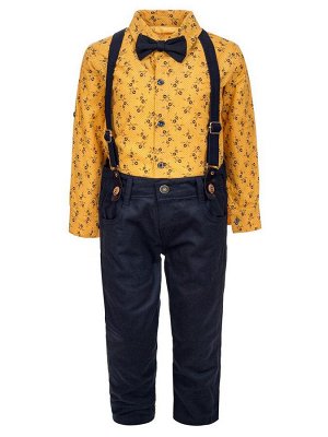 Комплект для мальчика:брюки с подтяжками,рубашка с бабочкой