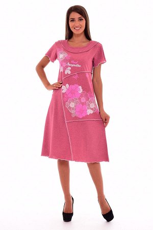 Платье женское 4-38 (розовый-меланж)