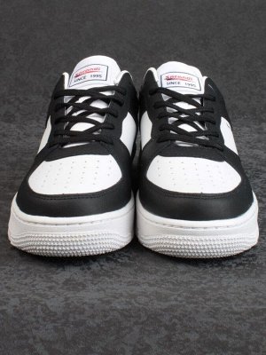 05-P112-4 BLACK/WHITE Кроссовки женские (искусственная кожа)