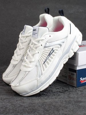 05-P234-2 WHITE/GRAY Кроссовки женские (искусственные материалы, сетка)