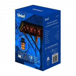 Фонарь садовый Uniel, Lanterns USL-S-121/PT2500, на солнечной батарее, подвесной, пластик, 8х11 см