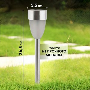 Фонарь садовый Uniel, Metal Torch USL-S-187/MM360, на солнечной батарее, грунтовый, металл, 5х36 см
