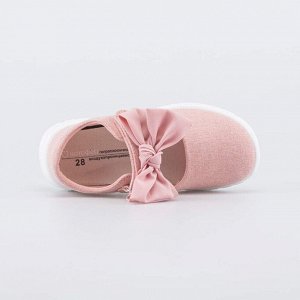 Розовый туфли малодетская Текстиль