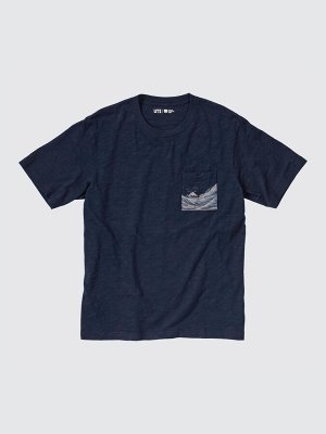 Uniqlo UT - хлопковая футболка с волной Ukiyo-e