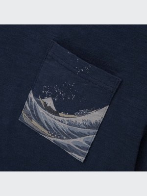 Uniqlo UT - хлопковая футболка с волной Ukiyo-e