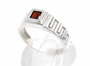 Печатка мужская с гранатом, размер-19,5