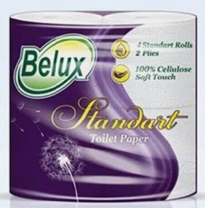 Туалетная бумага "BELUX “ 2х-слойная   Стандарт 1/4/12