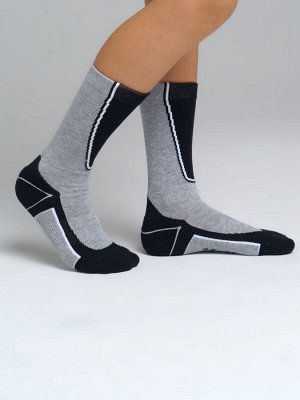 Термоноски линейки Cotton для мальчика черный,серый
