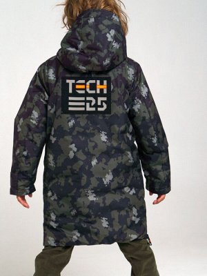 Пальто зимнее из мембранной ткани для мальчика зеленый,черный