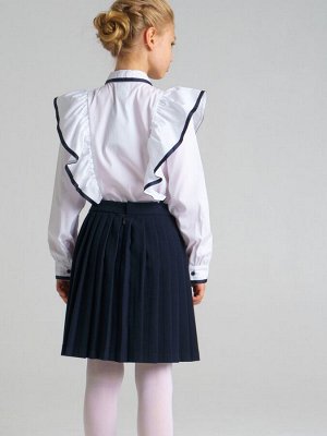 Юбка из ткани non iron тёмно-синий