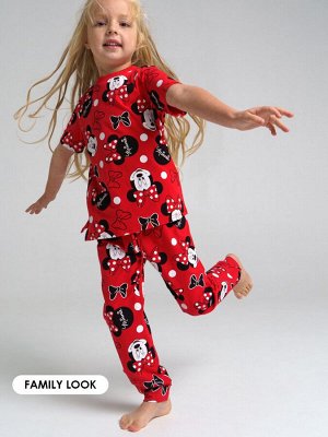 Пижама family look детская красный