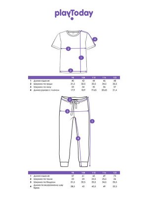 Пижама family look детская красный