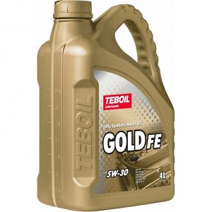 Масло моторное Teboil Gold FE 5w30, синтетическое, API SP RC, ILSAC GF-6A, для бензинового двигателя, 4л, арт. 3470594