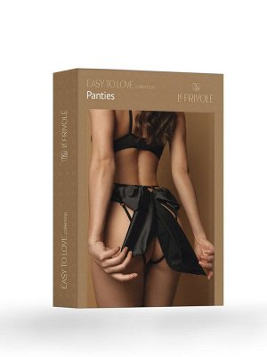 Игривые трусики черные с большим бантом сзади (Easy to love) (S/M (42-44))
