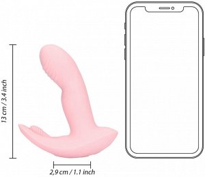 Вибратор Wearable Fingering Motion с пультом управления L 9,7 см, Ø 4,1 см, розовый