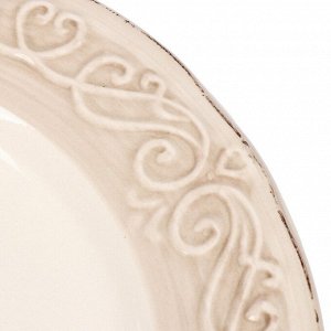 Тарелка обеденная, керамика, 27 см, круглая, Антика, Daniks, HMN230212B-D/P