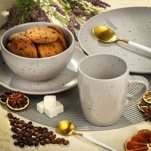 Тарелка обеденная, керамика, 27 см, круглая, Латте, Daniks, TC23S003268-L