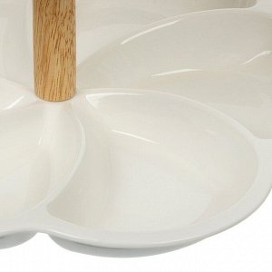 Ваза для фруктов, 2 яруса, керамика, 30.5, 28 см, Y4-6271
