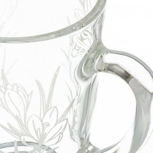 Кружка стекло, 300 мл, Подснежник, Glasstar, G1334
