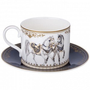 Чайный сервиз фарфор, 14 предметов, на 6 персон, 300 мл, Lefard, Horse Club, 590-579, подарочная упаковка