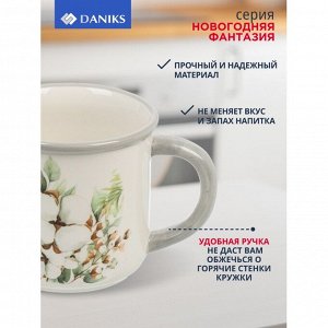 Кружка доломит, 350 мл, Новогодняя фантазия, Daniks