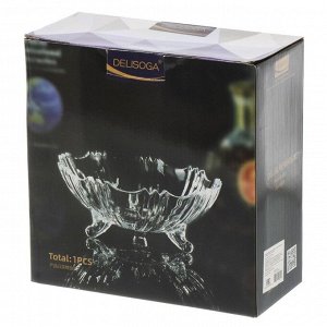 Ваза для фруктов, стекло, на ножке, 9.5х23 см, Медовый вальс, A050010