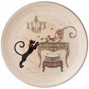 Тортница керамика, 11х22 см, круглая, на ножке, Agness, Парижские коты, 358-1751