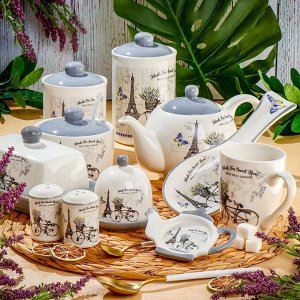 Набор для специй доломит, 2 шт, 6.8х4.2 см, Daniks, Прованс