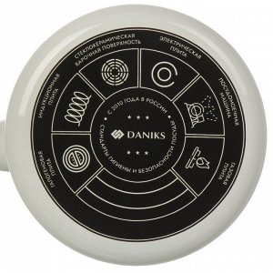 Чайник сталь, эмалированное покрытие, 2 л, Daniks, Mandarin, индукция